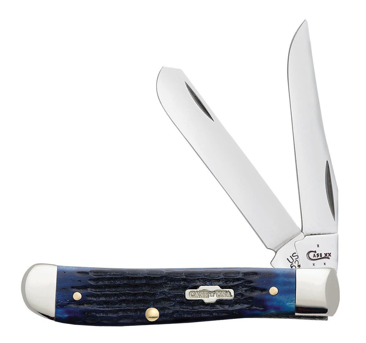 Case Knives Rogers Corn Cob Jig Blue Bone Mini Trapper