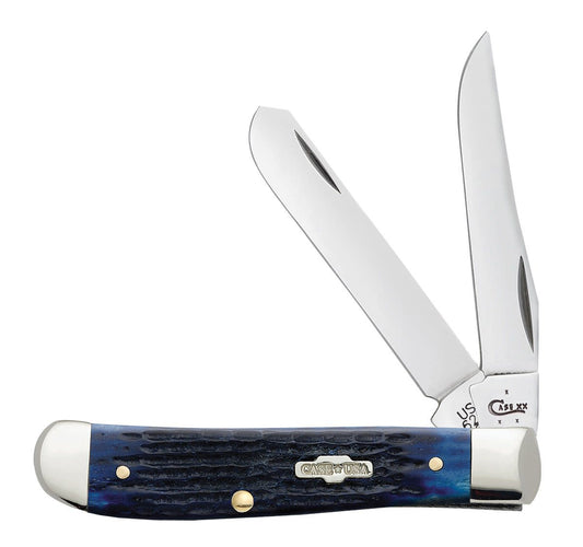 Case Knives Rogers Corn Cob Jig Blue Bone Mini Trapper