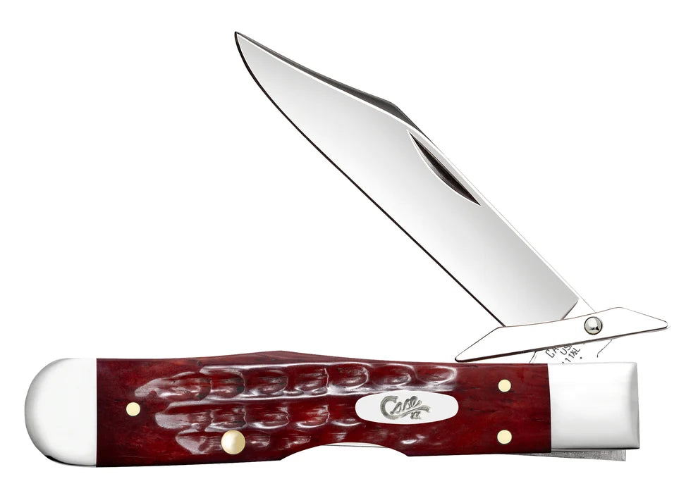 Case Pocket Worn® Corn Cob Jigged Old Red Bone Cheetah® Cub Pocket Knife