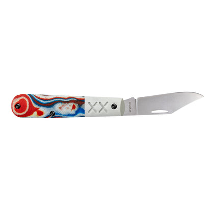 Case Crossroads™ Smooth Red, White & Blue Burl G-10 w/ White G-10 Barlow