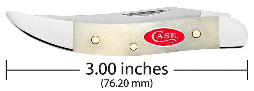 Case Small Texas Toothpick Smooth Natural Bone 14024 Pocket Knife