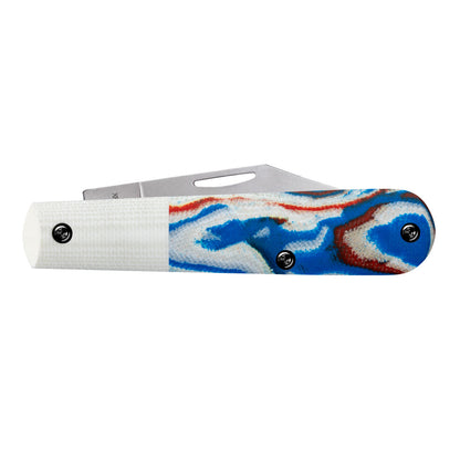 Case Crossroads™ Smooth Red, White & Blue Burl G-10 w/ White G-10 Barlow