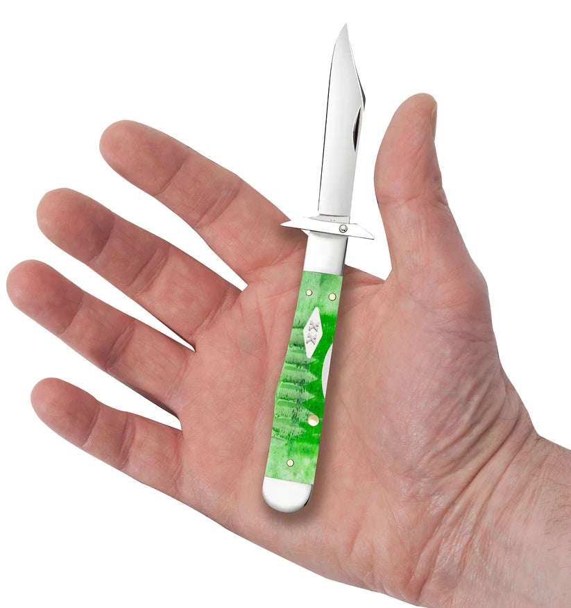 Case Gator Jigged Bright Green Bone Cheetah® Cub Pocket Knife 11446