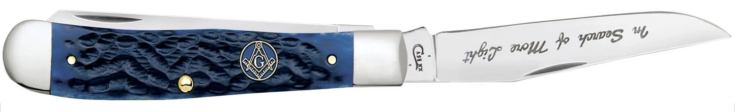 Case Masonic Gift Tin Standard Jig Blue Bone Trapper