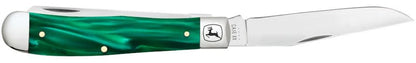 Case John Deere Smooth Green Pearl Kirinite® Trapper 15772 Pocket Knife