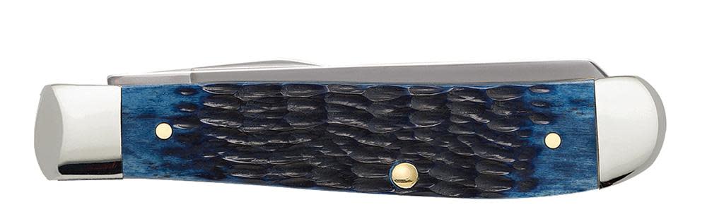 Case Knives Rogers Jig Navy Blue Bone Mini Trapper Knife