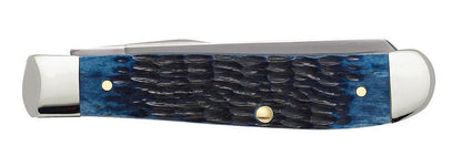 Case Knives Rogers Jig Navy Blue Bone Mini Trapper Knife