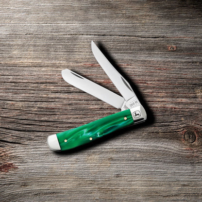 Case John Deere Smooth Green Pearl Kirinite® Mini Trapper