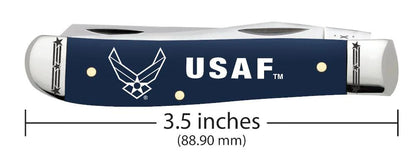 Case Knives U.S. Air Force™ Embellished Smooth Navy Blue Synthetic Mini Trapper Knife