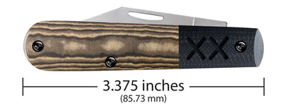 Case Crossroads™ Smooth Luna Richlite® w/Black G-10 XR Barlow