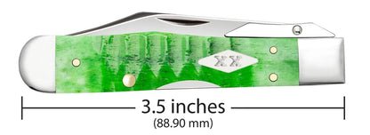 Case Gator Jigged Bright Green Bone Cheetah® Cub Pocket Knife 11446