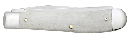 Case U.S. Veteran Gift Set Embellished Smooth Natural Bone with Blue and Red Color Wash Trapper (In Velvet Box)