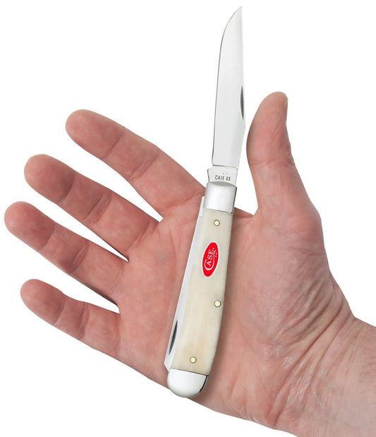 Case Trapper Smooth Natural Bone 14020 Pocket Knife