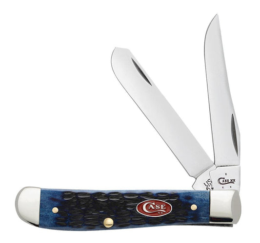 Case Knives Rogers Jig Navy Blue Bone Mini Trapper Knife