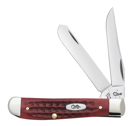 Case Knives Pocket Worn® Corn Cob Jig Old Red Bone Mini Trapper