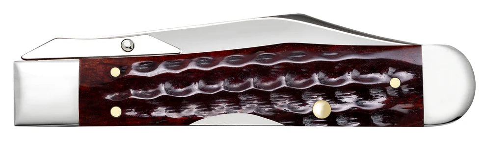 Case Pocket Worn® Corn Cob Jigged Old Red Bone Cheetah® Cub Pocket Knife