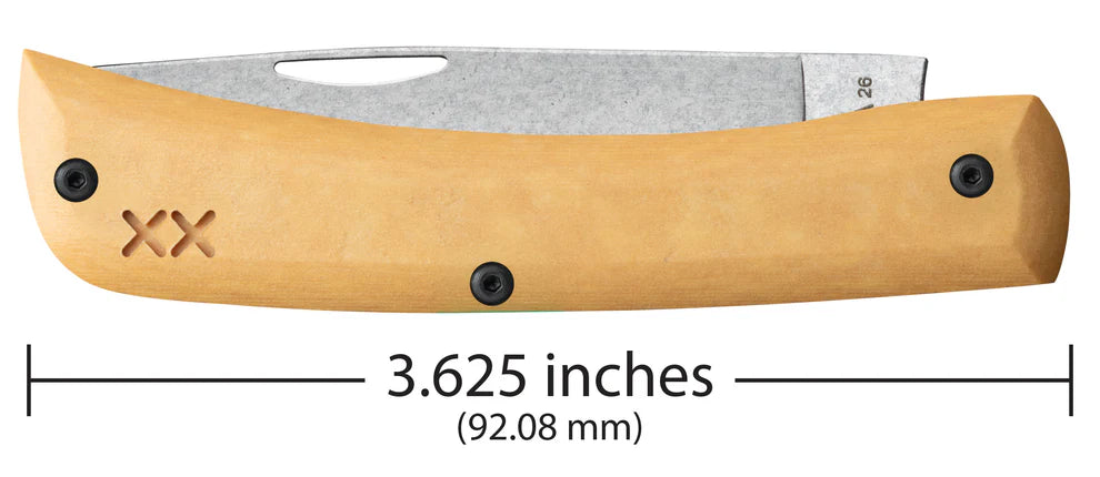 Case Crossroads™ Smooth Maple Valley Richlite® w/ Black G-10 Sod Buster® Jr.