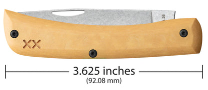 Case Crossroads™ Smooth Maple Valley Richlite® w/ Black G-10 Sod Buster® Jr.