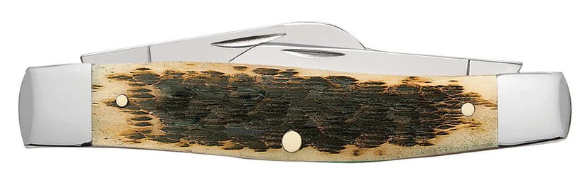 Case Large Stockman Peach Seed Jig Amber Bone CS 00202 Pocket Knife