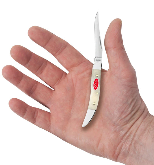Case Small Texas Toothpick Smooth Natural Bone 14024 Pocket Knife