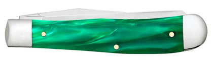 Case John Deere Smooth Green Pearl Kirinite® Trapper 15772 Pocket Knife