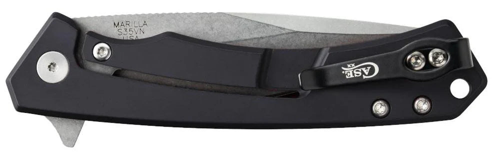 Case Black Anodized Aluminum G-10 Marilla® with S35VN Blade