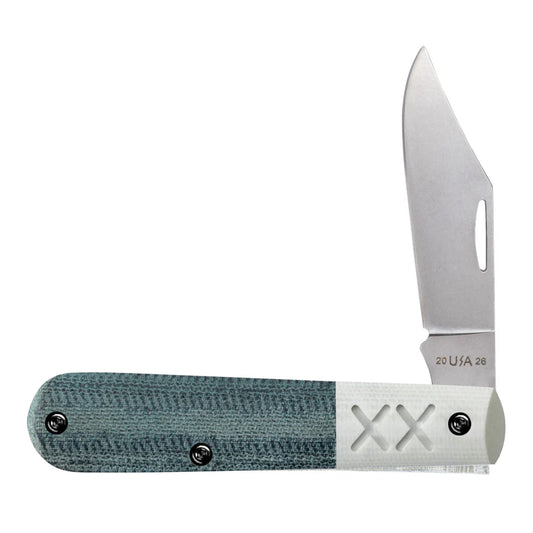 Case Crossroads™ Blue Denim Canvas Laminate w/ White G-10 XR Barlow