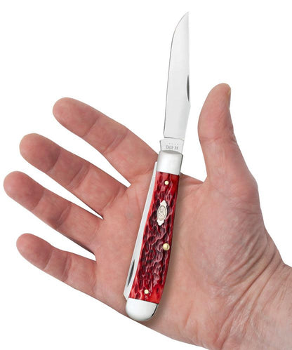 Case Peach Seed Jig Dark Red Bone CS Trapper