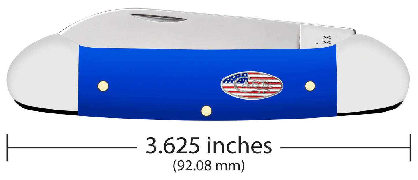 Case Knives Royal Blue Synthetic Smooth Canoe