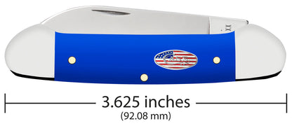 Case Knives Royal Blue Synthetic Smooth Canoe