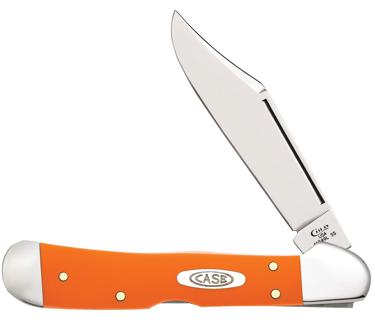 Case High-visibility Orange Delrin Copperlock Stainless Pocket Knife 80508