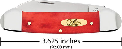 Case Dark Red Bone Smooth Canoe Pinched Bolsters