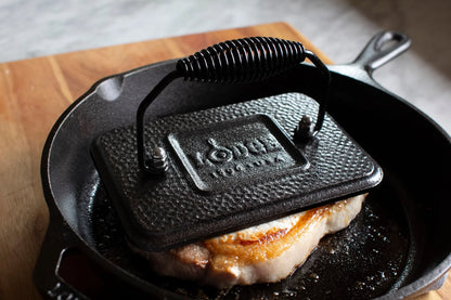 Lodge Cast Iron 6.75 x 4.5 Inch Cast Iron Grill Press