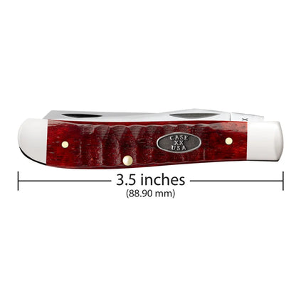 Case Gator Jigged Old Red Bone Mini Trapper 51541 Pocket Knife