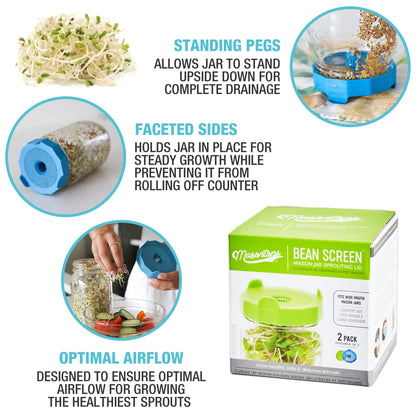 Masontops Bean Screen Sprouting Lids