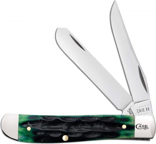 Case Knives Mini Trapper Knife - Hunter Green Bone