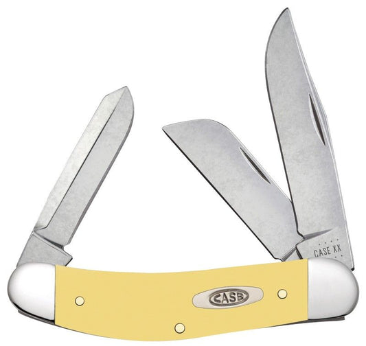 Case Yellow Delrin Synthetic Sowbelly Carbon Steel Pocket Knife 30118
