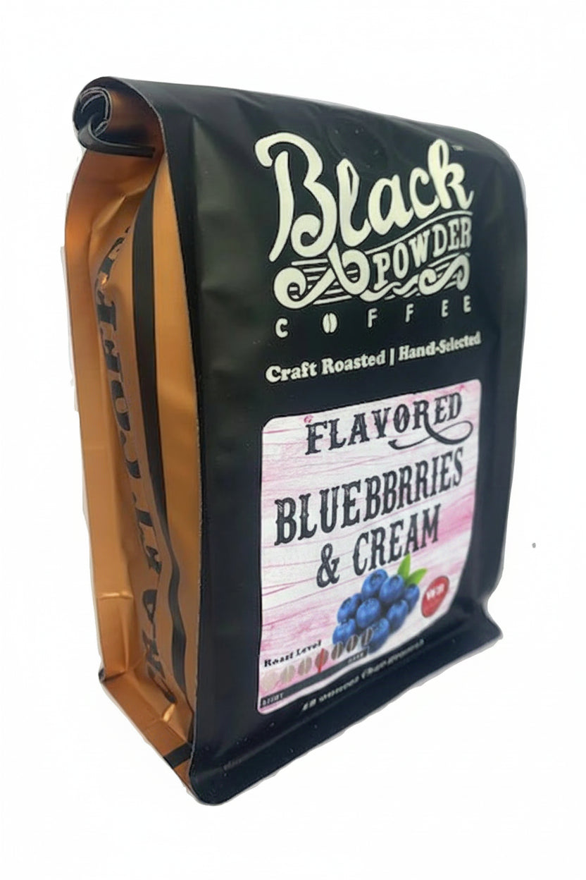 Black Powder Coffee Blueberries & Cream Blend - 12oz
