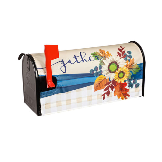 Evergreen Fall Floral Gather Mailbox Cover