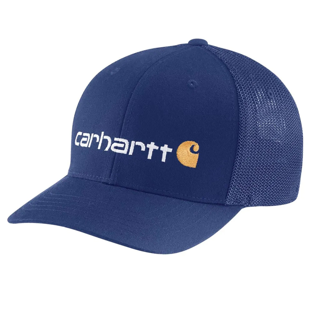 Carhartt Rugged Flex® Fitted Canvas Mesh-Back Logo Graphic Cap