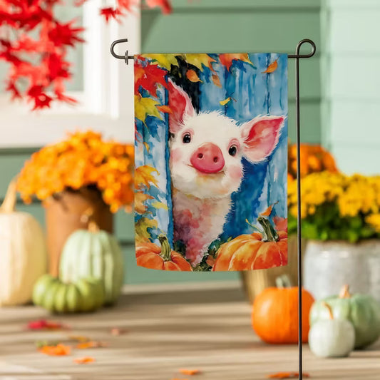 Evergreen Peyton The Playful Pig Suede Flag