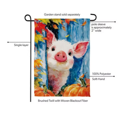 Evergreen Peyton The Playful Pig Suede Flag