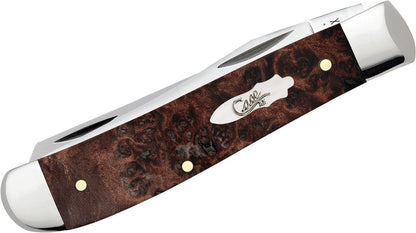 Case Knives Mini Trapper Brown Maple Burl Wood Handle