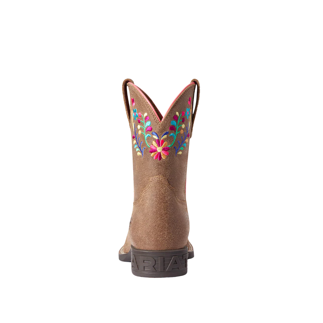 Ariat Youth Girl's Wild Flower Western Canyon Tan Boots