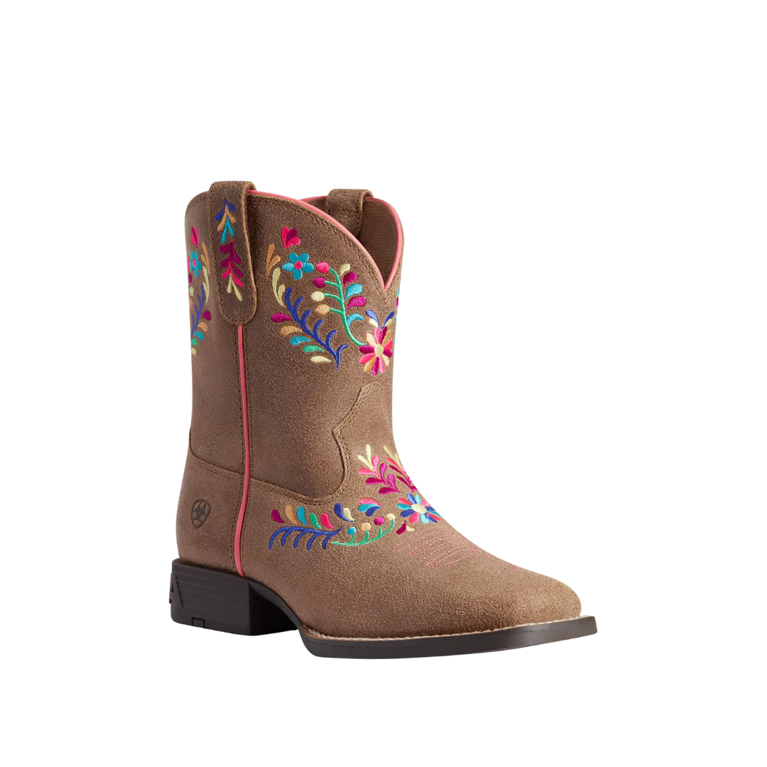 Ariat Youth Girl's Wild Flower Western Canyon Tan Boots