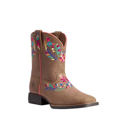 Ariat Youth Girl's Wild Flower Western Canyon Tan Boots