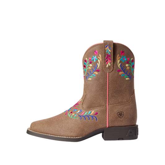 Ariat Youth Girl's Wild Flower Western Canyon Tan Boots