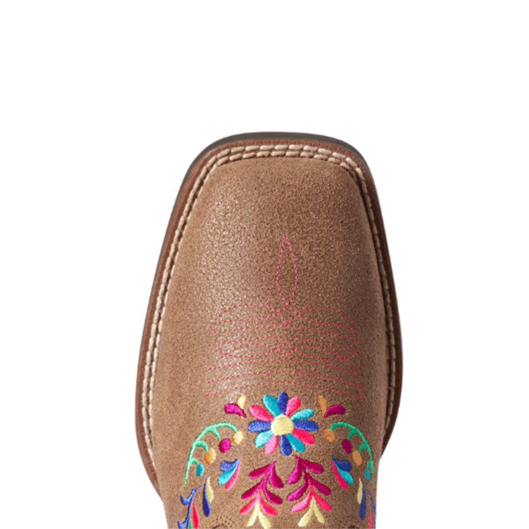 Ariat Youth Girl's Wild Flower Western Canyon Tan Boots