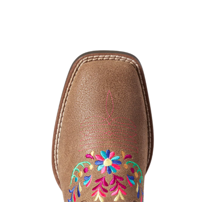 Ariat Youth Girl's Wild Flower Western Canyon Tan Boots