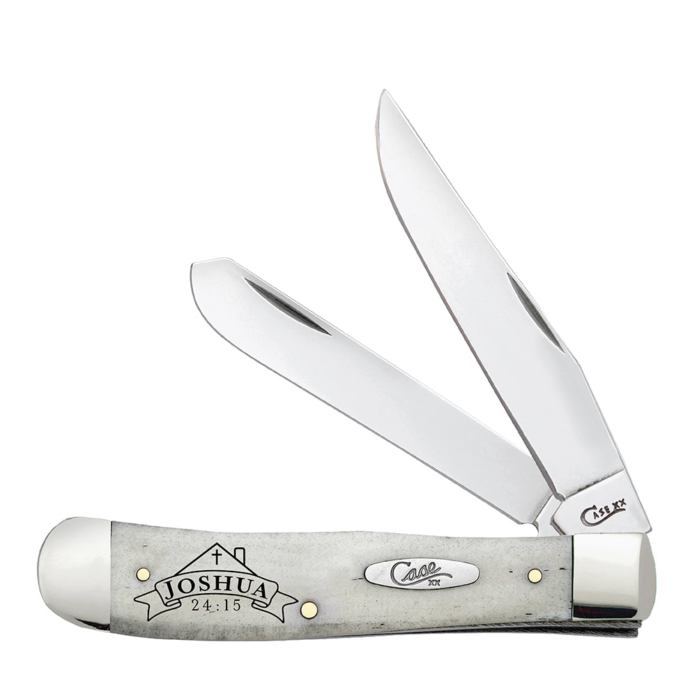 Smooth Natural Bone Joshua 24:15 Trapper Gift Set